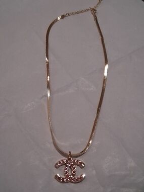 Gold-Tone DIY Zipper PULL Interlocking Pendant Necklace - Women